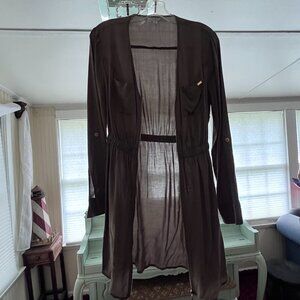 Guess green long sleeve dress gold zipper front